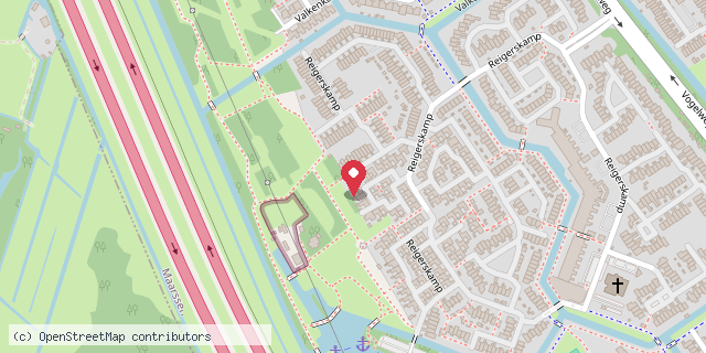 Een kaart met de locatie van De lieve bieb