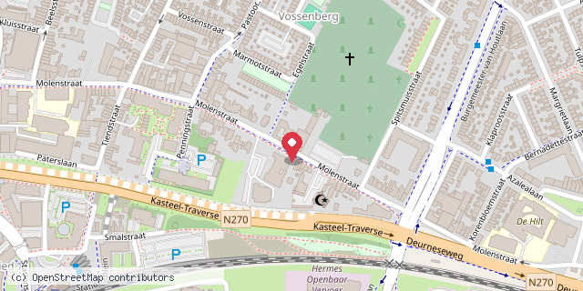 Een kaart met de locatie van De Ontmoeting