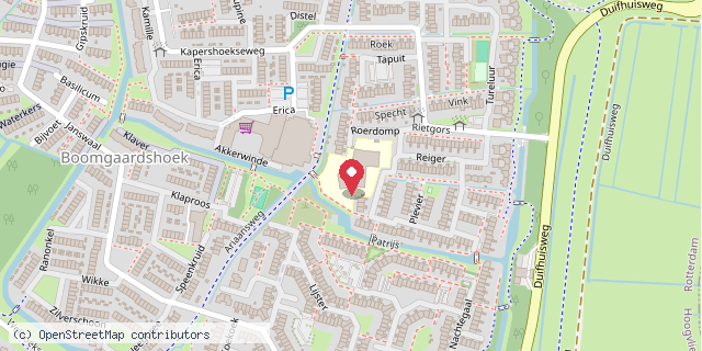 Een kaart met de locatie van De Plevier