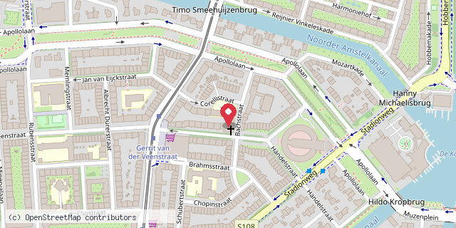 Een kaart met de locatie van De Wielewaal