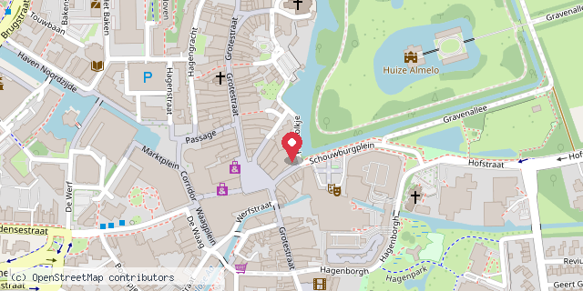 Een kaart met de locatie van Delicatessenwinkel Hap in Almelo heeft een minibieb