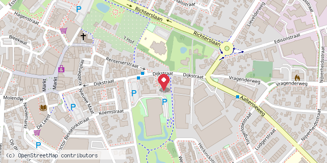 Een kaart met de locatie van Den Diek – Sociaal Cultureel Centrum