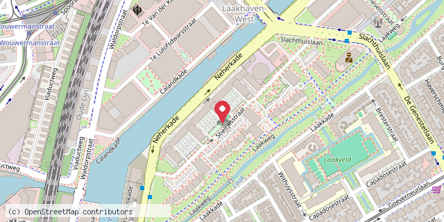 Een kaart met de locatie van Den Haag