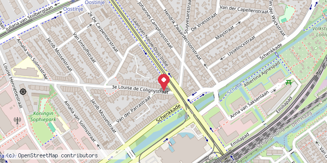 Een kaart met de locatie van Direct Dutch