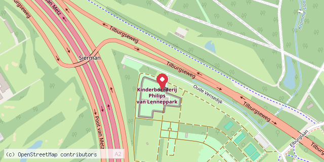 Een kaart met de locatie van Eigen Wijs Boerderij