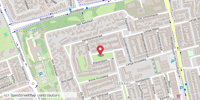 Een kaart met de locatie van Erwin en Susan's Minibieb