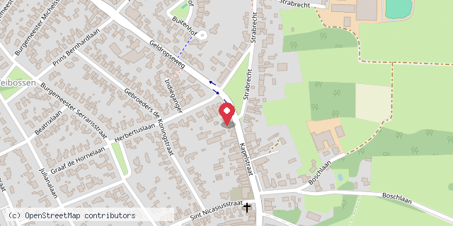 Een kaart met de locatie van Evenwichtskunsten