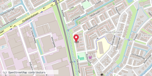 Een kaart met de locatie van Flots minibieb