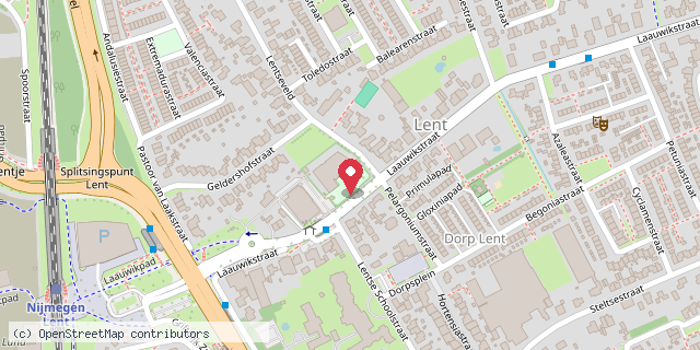 Een kaart met de locatie van Geldershofbiepje