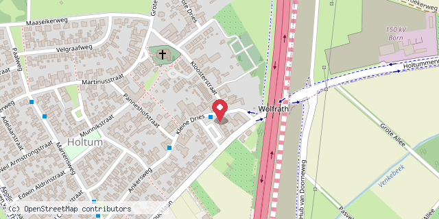 Een kaart met de locatie van Gemeenschapshuis De Auw Sjoal