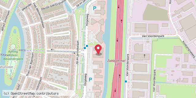 Een kaart met de locatie van Gemeente Zaltbommel