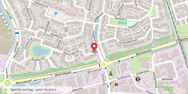 Een kaart met de locatie van GO Fraai