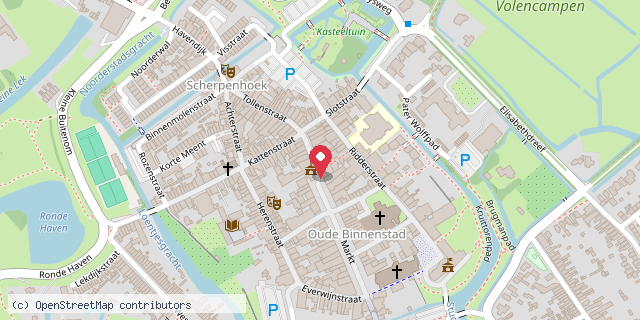 Een kaart met de locatie van HEMA Culemborg