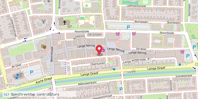 Een kaart met de locatie van HEMA Emmeloord