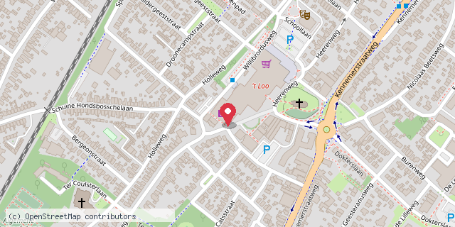 Een kaart met de locatie van HEMA Heiloo