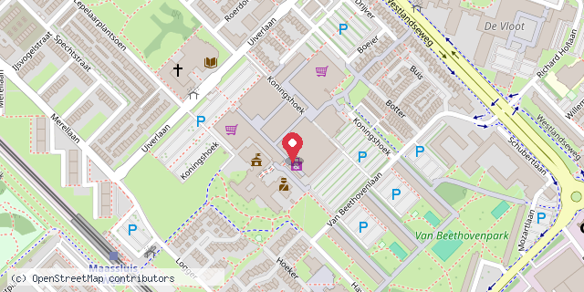 Een kaart met de locatie van HEMA Maassluis