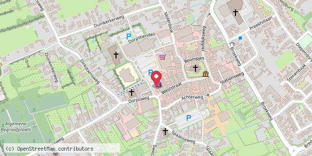 Een kaart met de locatie van HEMA Ouddorp