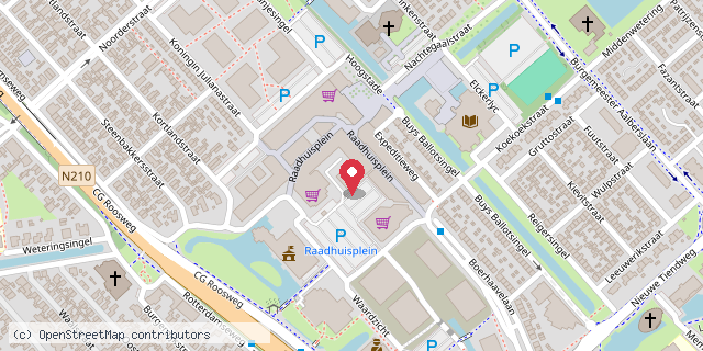 Een kaart met de locatie van HEMA Warenhuis Krimpen aan den IJssel