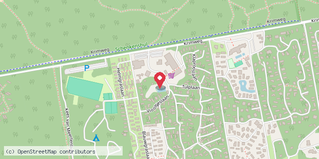 Een kaart met de locatie van HeNa's Minibieb