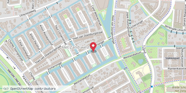 Een kaart met de locatie van Het Biebje
