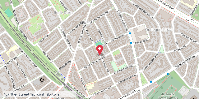 Een kaart met de locatie van Het Enkhuis