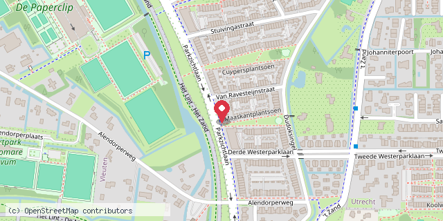 Een kaart met de locatie van Het Hummelhofje
