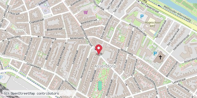 Een kaart met de locatie van Het Mozaiek