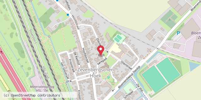 Een kaart met de locatie van Hieper de bieb