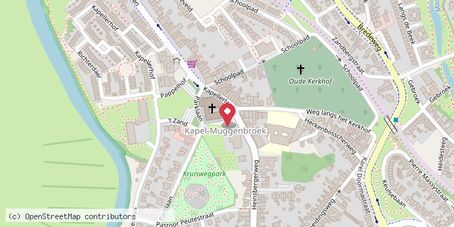 Een kaart met de locatie van Huisartsenpraktijk 't Zand