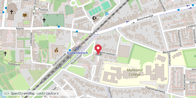 Een kaart met de locatie van Huisartsenteam Noviciaatlaan Oudenbosch