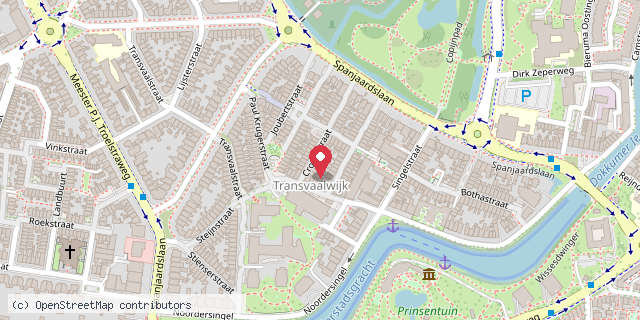 Een kaart met de locatie van Huize Cronje