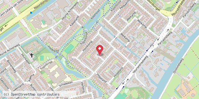 Een kaart met de locatie van Ieniemienie Frie Bieb 't Lien
