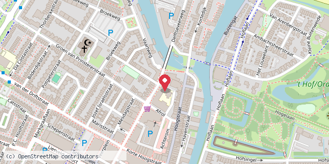 Een kaart met de locatie van IKC 't Palet Kinderopvang