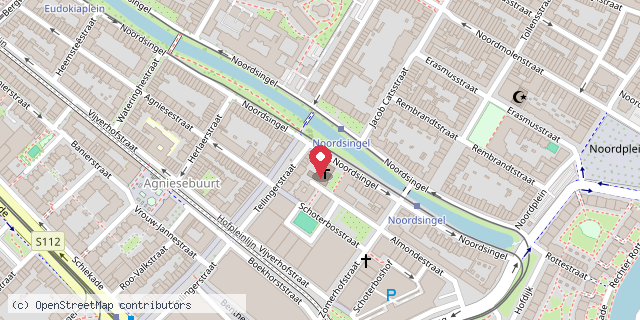 Een kaart met de locatie van Inloophuis De Paraplu