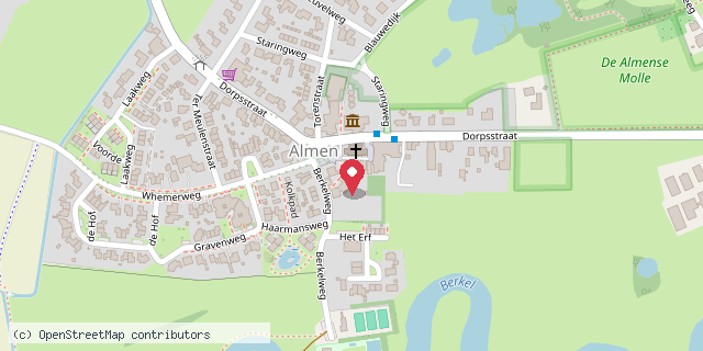 Een kaart met de locatie van Julianaschool