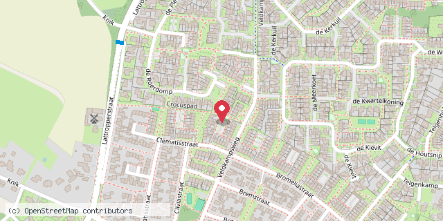 Een kaart met de locatie van Kamphuisje