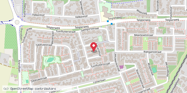 Een kaart met de locatie van Kanariehof Po\u00ebzie Ermelo