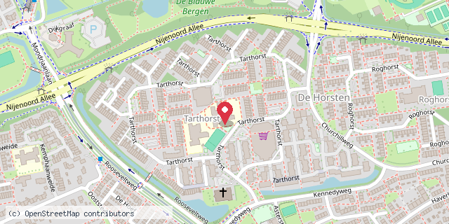 Een kaart met de locatie van Kardinaal Alfrinkschool