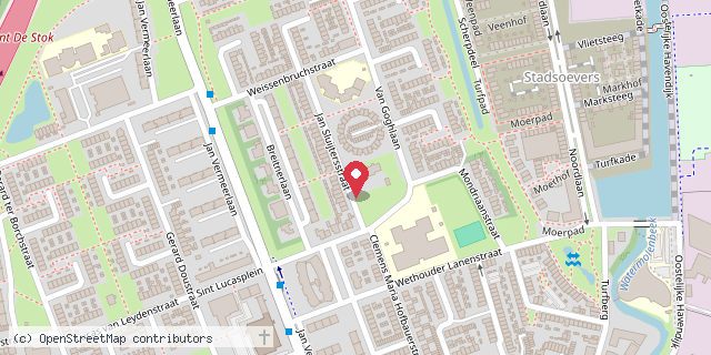 Een kaart met de locatie van KDV Domino