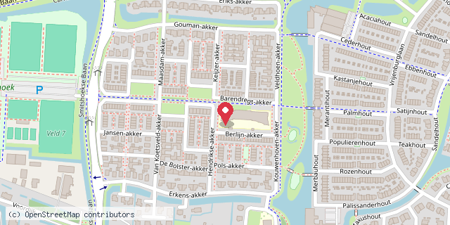 Een kaart met de locatie van Kibeo de Driehoek kindcentrum Nova