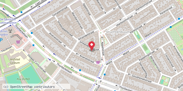 Een kaart met de locatie van Kids Bieb