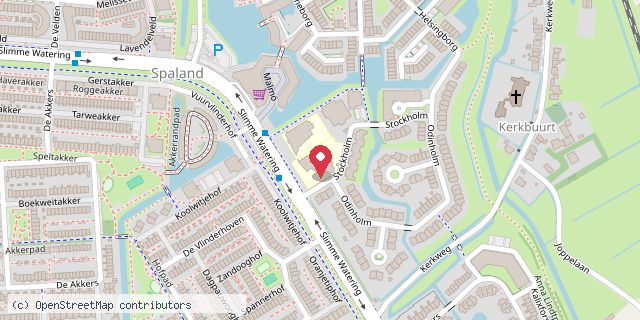 Een kaart met de locatie van Kindcentrum De Wensboom