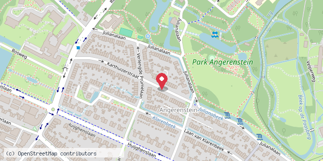 Een kaart met de locatie van Kinderboekenruilhuis