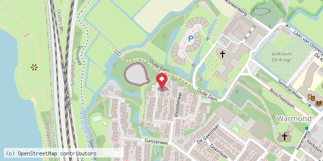 Een kaart met de locatie van Kinderboerderij De Kloosterhof
