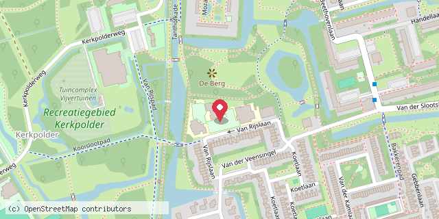 Een kaart met de locatie van Kinderopvang Bam! – BSO Buitenhof