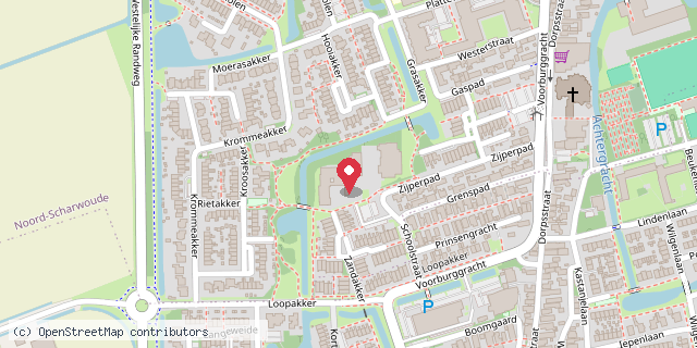 Een kaart met de locatie van Kinderopvang Langedijk