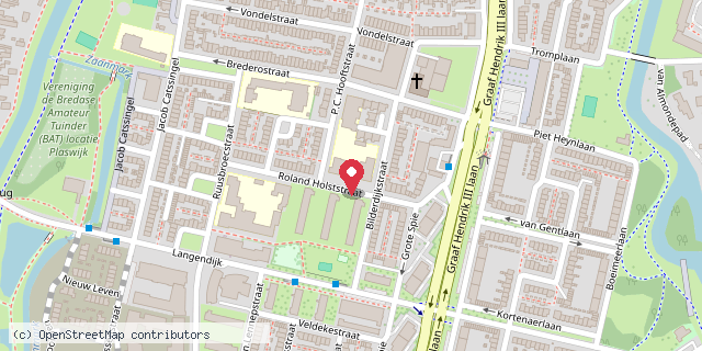 Een kaart met de locatie van Kinderzwerfboekstation