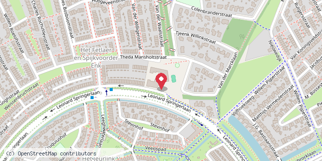Een kaart met de locatie van KinderzwerfboekStation De Vijf-er