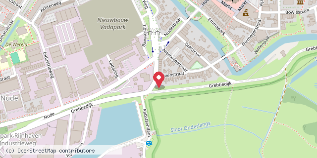 Een kaart met de locatie van Kleine bieb aan de Haven Wageningen
