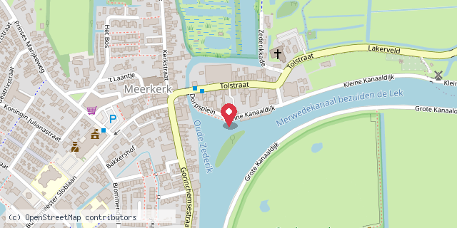 Een kaart met de locatie van Kleine Kanaaldijk